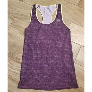 Adidas Women's Climacool Techfit Racerback Tank Medium Purple Fitted Adjuste